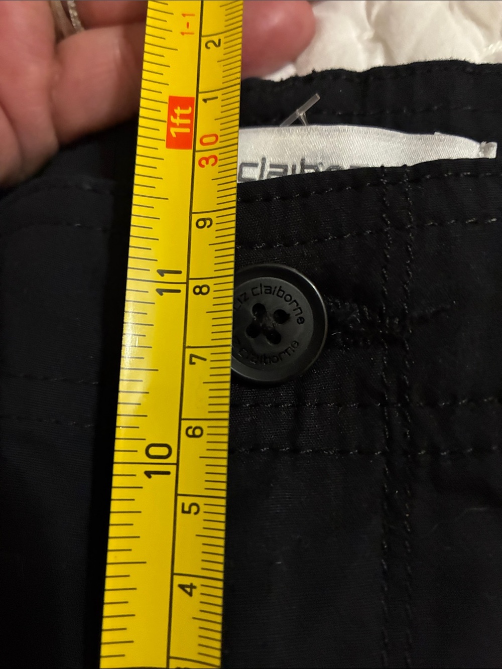 Liz Claiborne Black Cargo Pants Valerie Size 12 - Picture 5 of 7